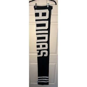 Vintage Adidas Adicolor Thick‎ Black 
& White Rare Knit Scarf